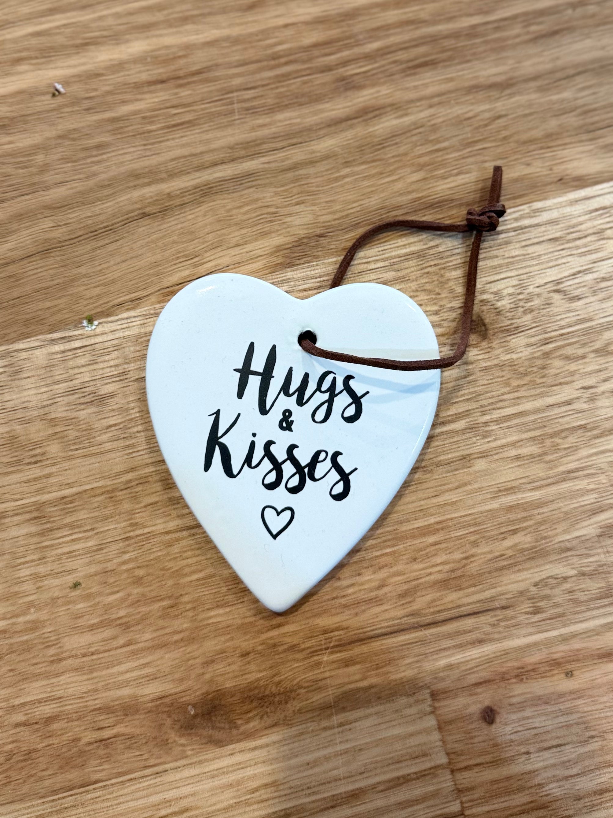 Ceramic Shape Hugs & Kisses